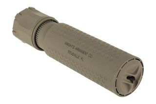 KAC QDC CRS PRT 5.56 Rifle Suppressor in FDE with stainless steel end cap